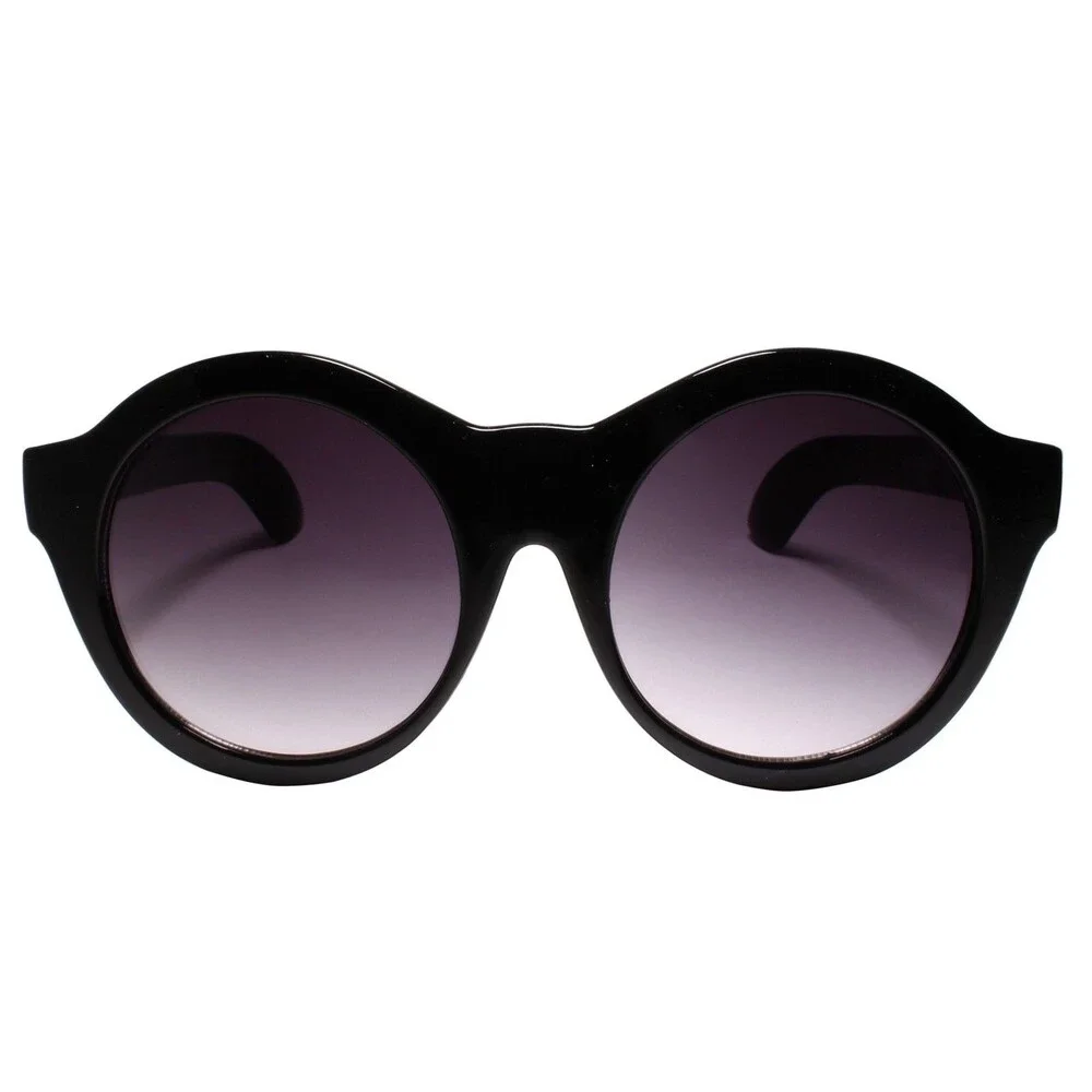 Classic Retro Round Large Oversized Sunglasses Mens Womens Black Shades